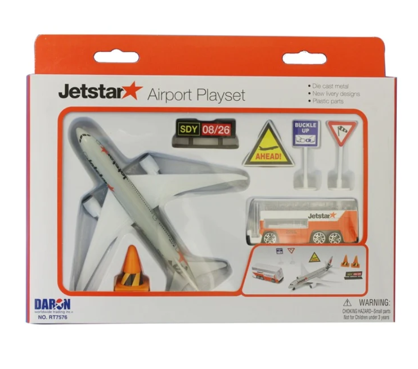Jetstar Airplane Licensed 1:250 diecast metal Boeing 787 Airport Kids Playset