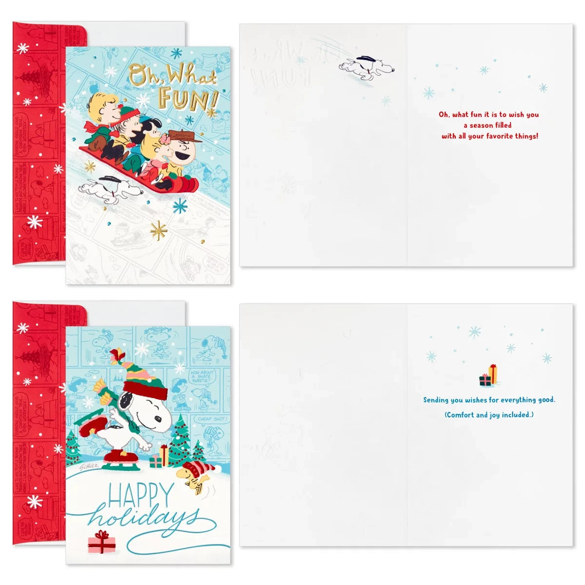 Hallmark Traditional Holiday Card Assortment 40 Pack - Peanuts Icons