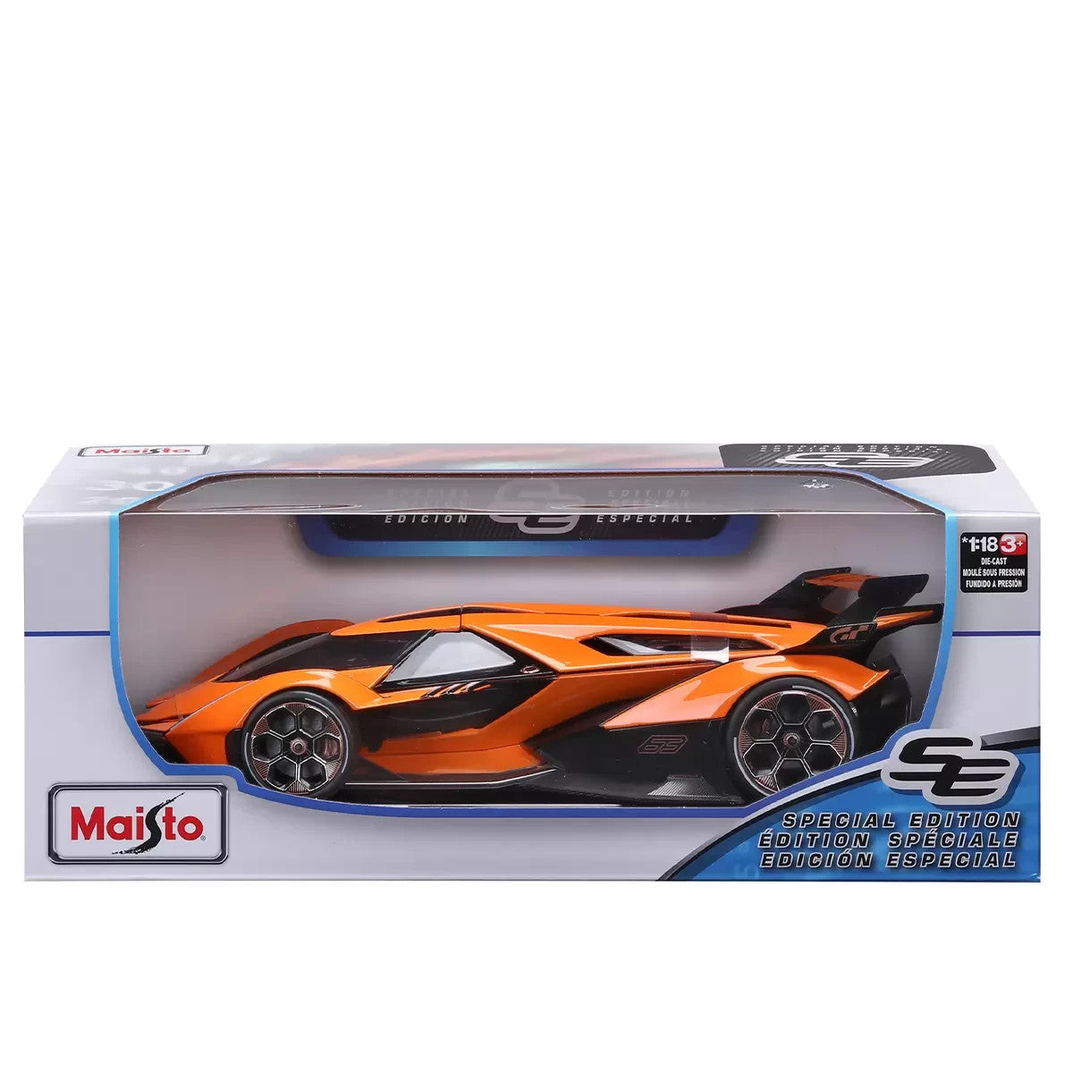 Maisto Lamborghini Lambo V12 Vision Gran Turismo 1:18 Diecast Toy Car Orange