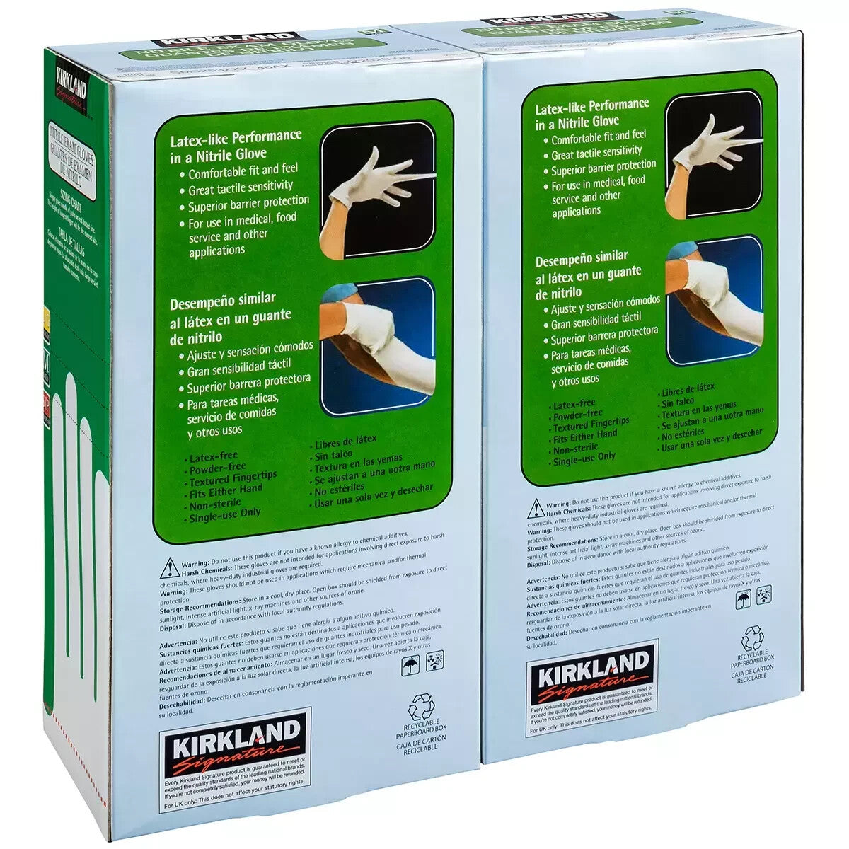 400 Kirkland Disposable Nitrile Exam Safety Gloves Kitchen Housekeeping Medium