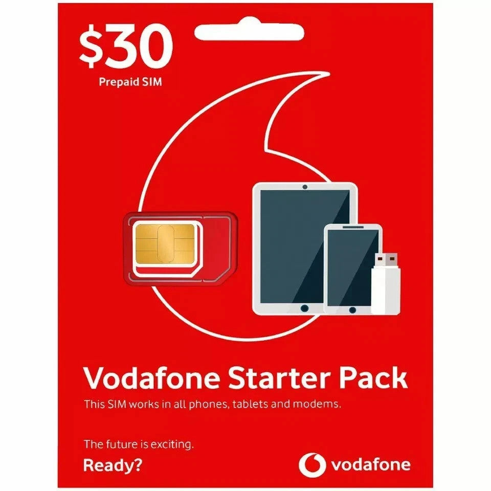 Vodafone Pre-Paid Starter Pack $35 Trio SIM Card NEW