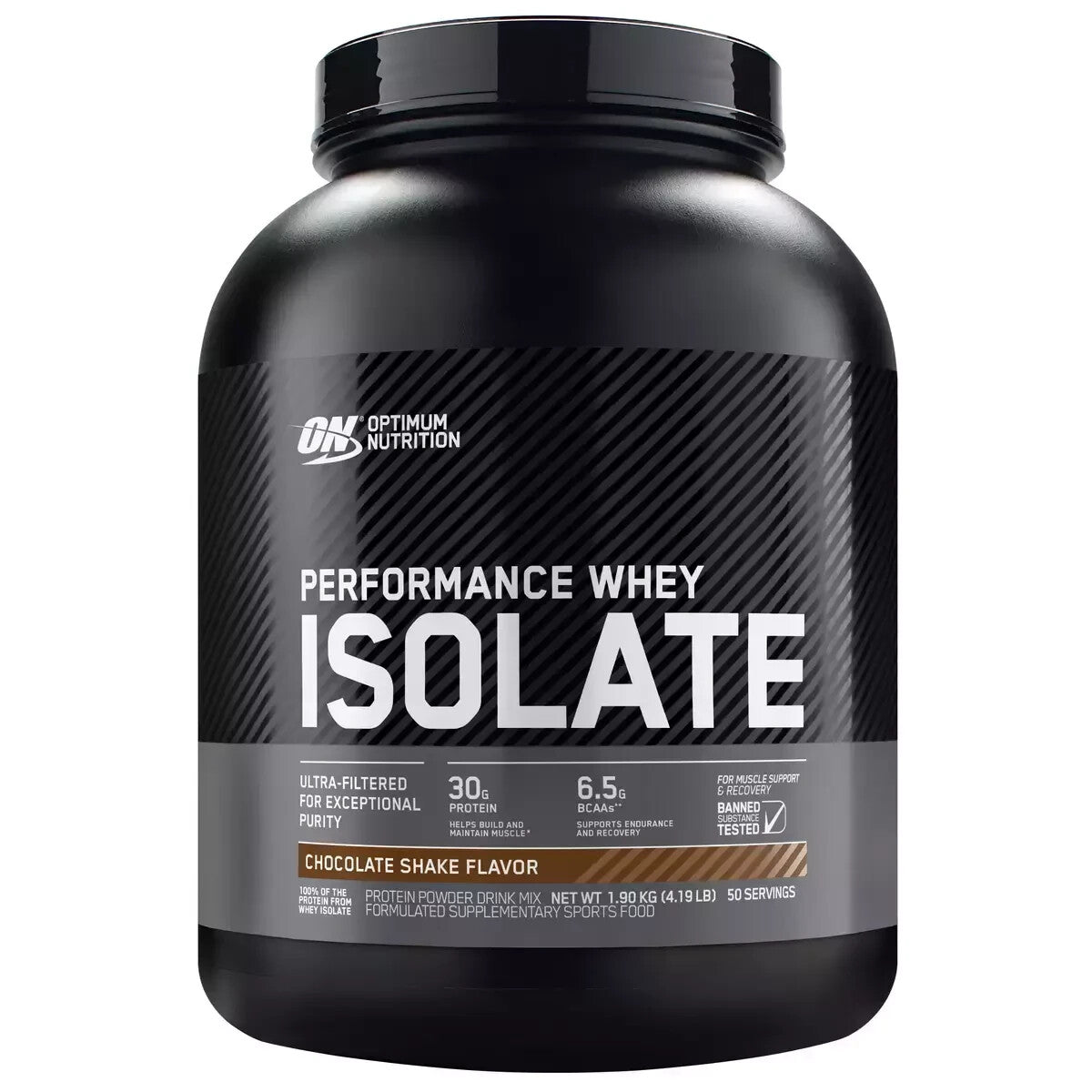 Optimum Nutrition Performance Whey Isolate 1.9kg Chocolate Shake Flavor