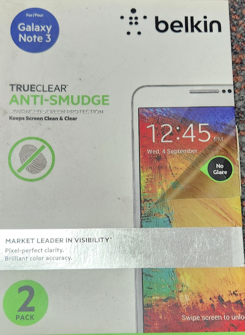 Belkin Galaxy Note 3 True Clear Anti Smudge Advanced Screen Protection 2 pack