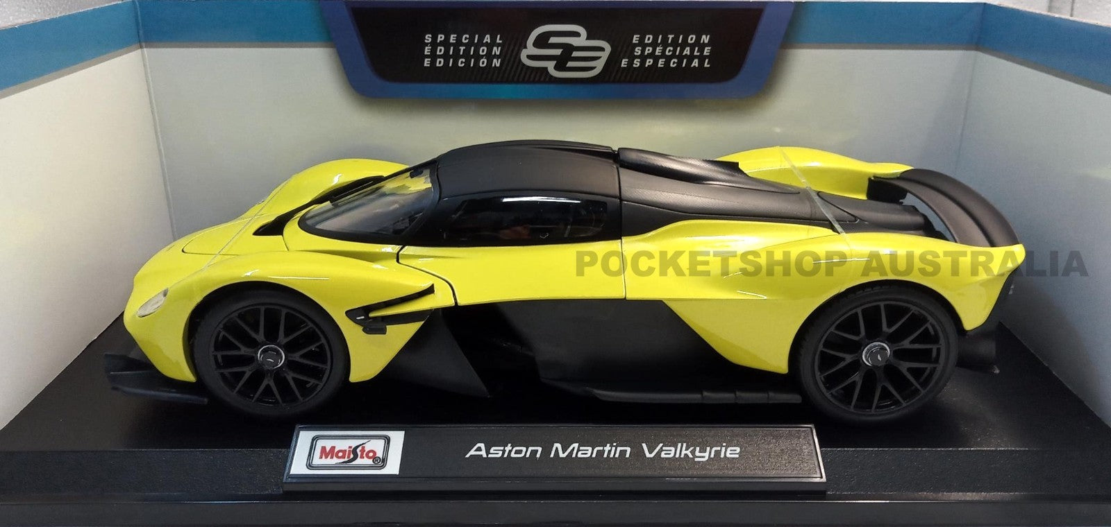 Maisto 2021 Aston Martin Valkyrie 1:18  Yellow Lime Die Cast Model Car