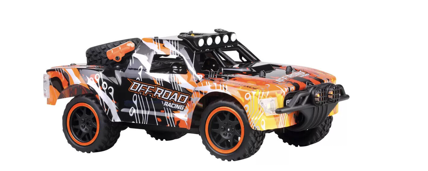 Power Craze 1:24 Scale OFF Road Racer With Stunt Ramp