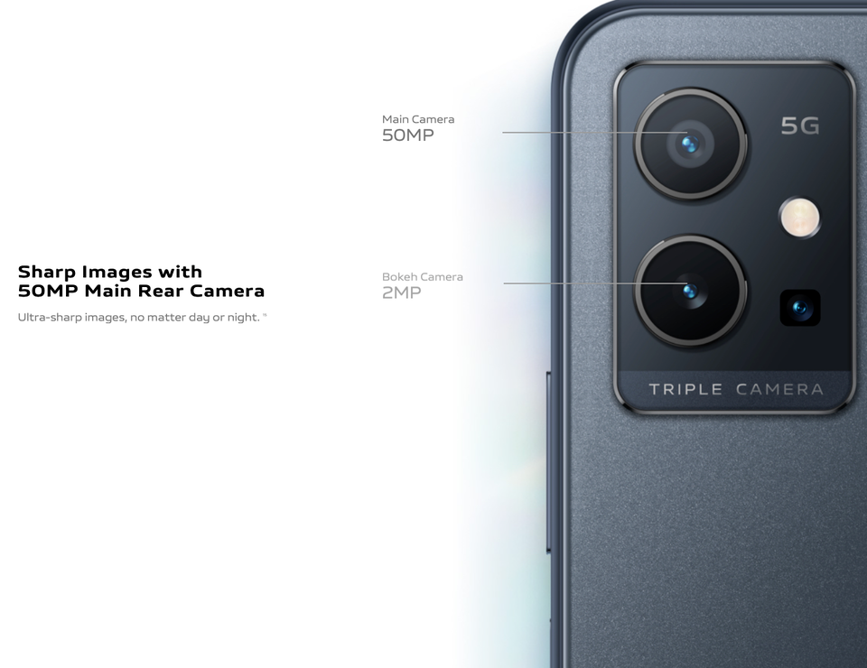 Telstra VIVO Y55 5G 4GX 4G VoLTE 128GB/4GB RAM 6.58" HD 50MP Camera Black Boost