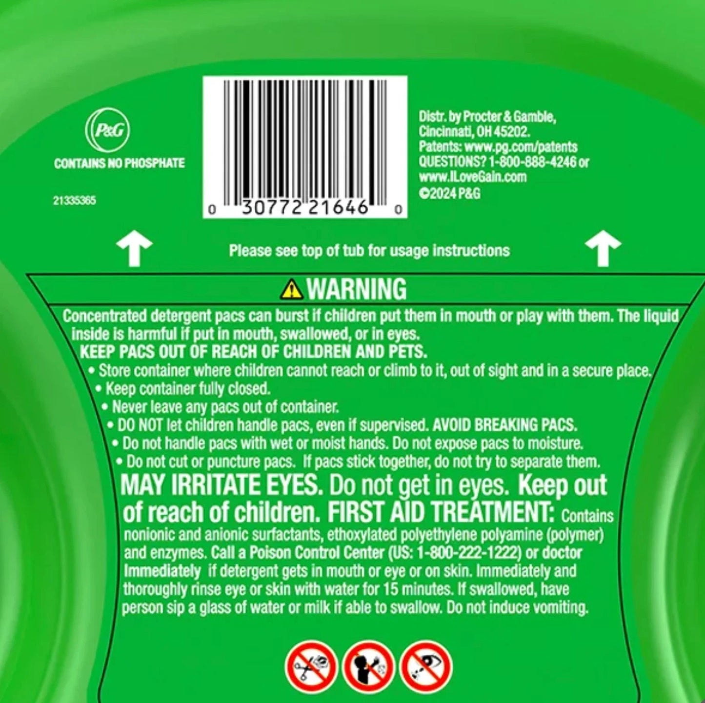 Gain Flings 4 in 1 Laundry Detergent Pods 108 Tango Twist Febreeze Oxi Boost