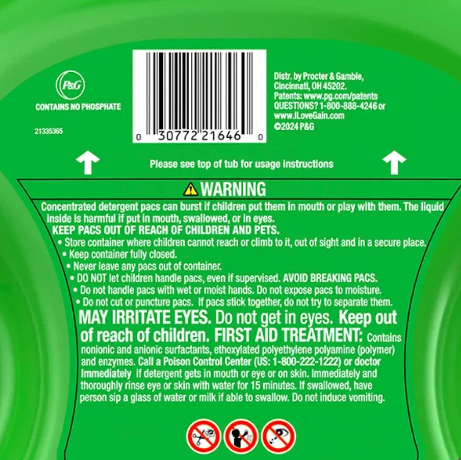 Gain Flings 4 in 1 Laundry Detergent Pods 108 Tango Twist Febreeze Oxi Boost