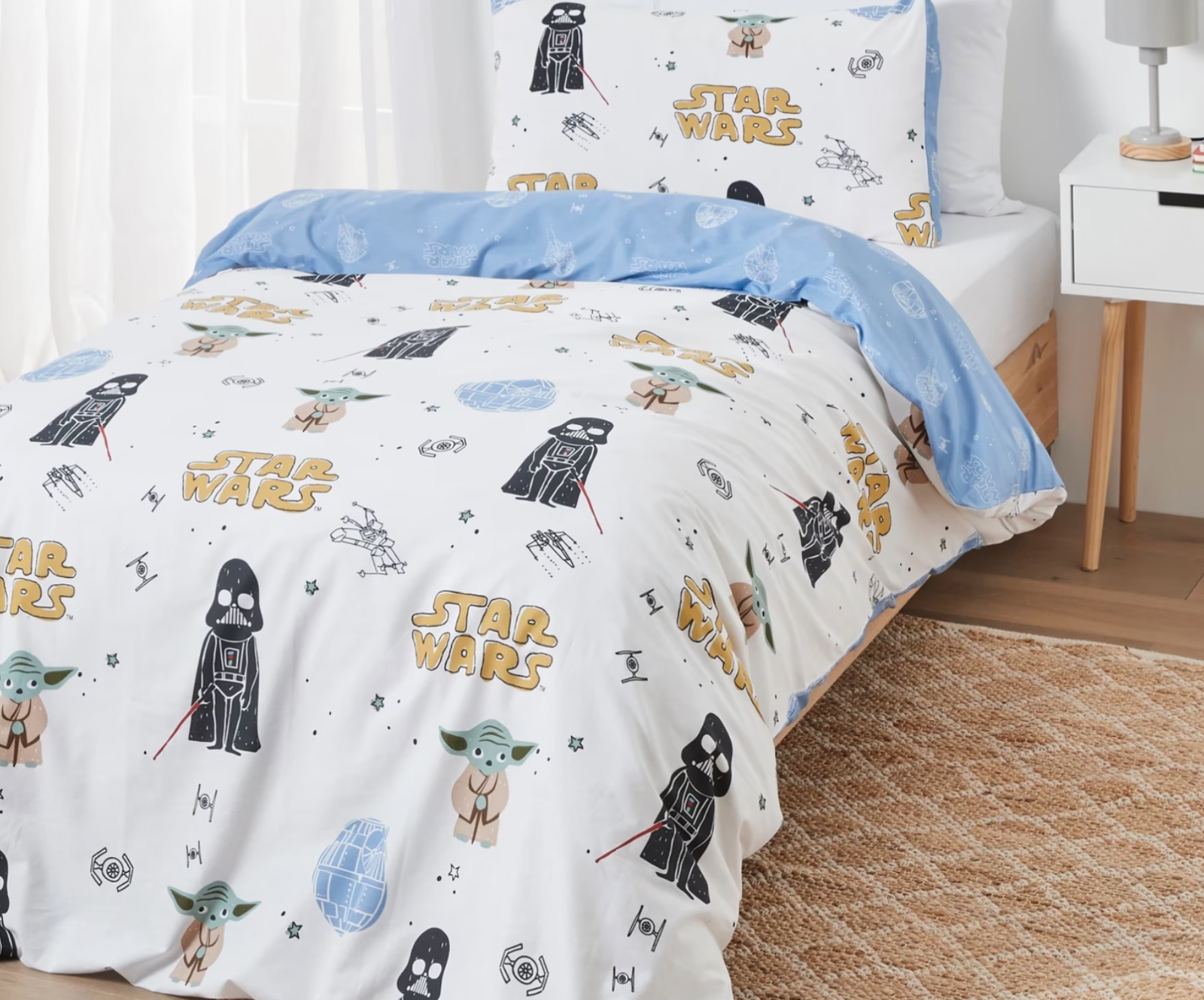 Star Wars Reversible Quilt Cover Set 180 Thread Count Cotton