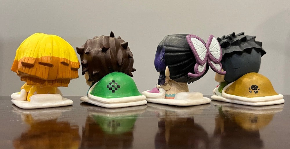 NEW Demon Slayer Capsule Figures SET of 4 BANDAI Tanjiro Zenitsu Nezuko Gyomei