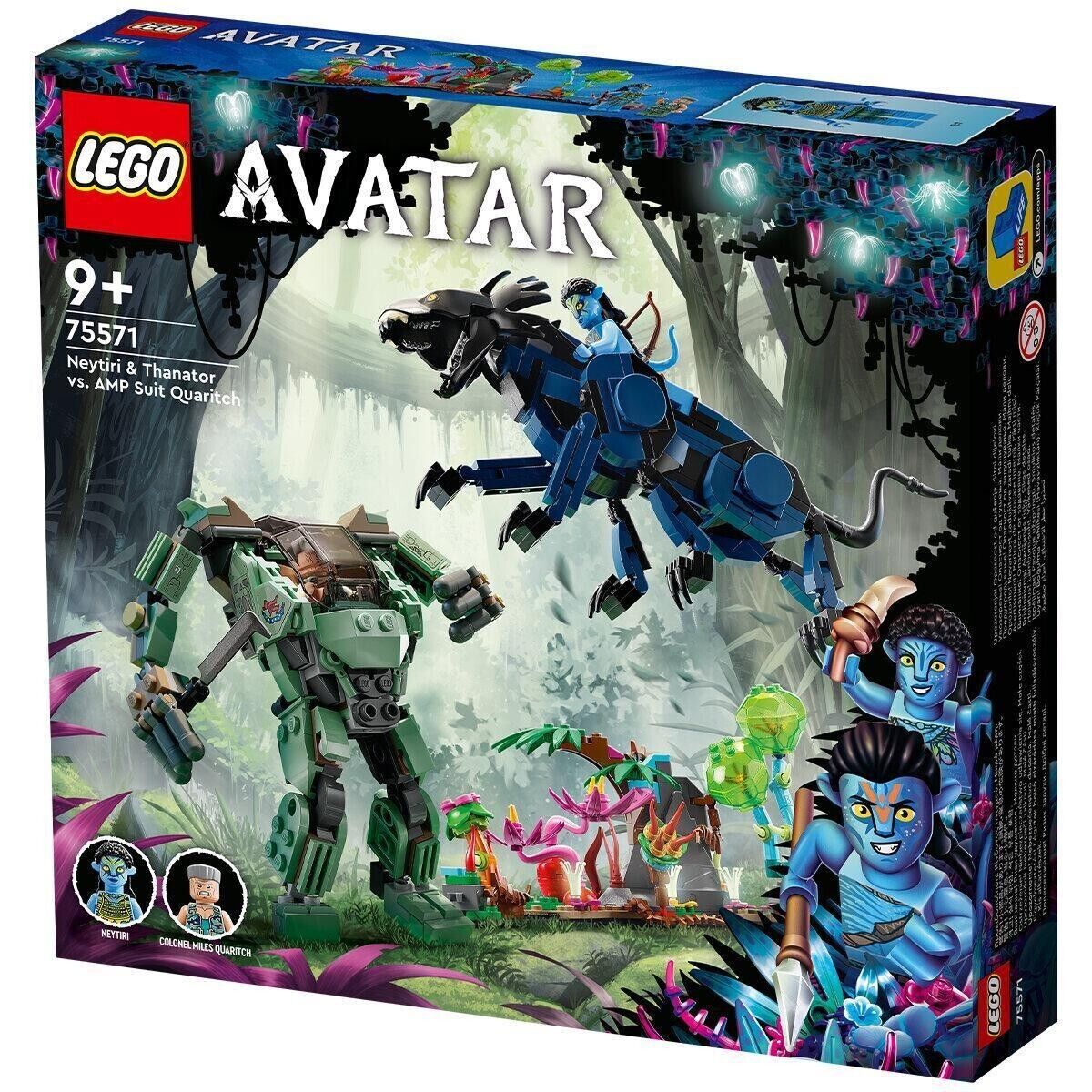 LEGO Avatar Neytiri and Thanator vs. AMP Suit Quaritch 75571 Kids Toys Building