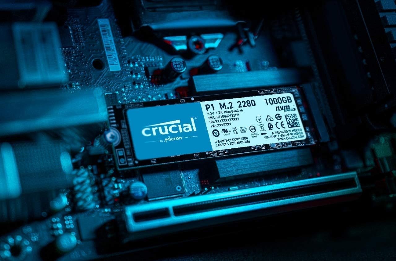 Crucial P1 1TB CT1000P1SSD8 NVMe PCIe M.2 Internal SSD Solid State Drive
