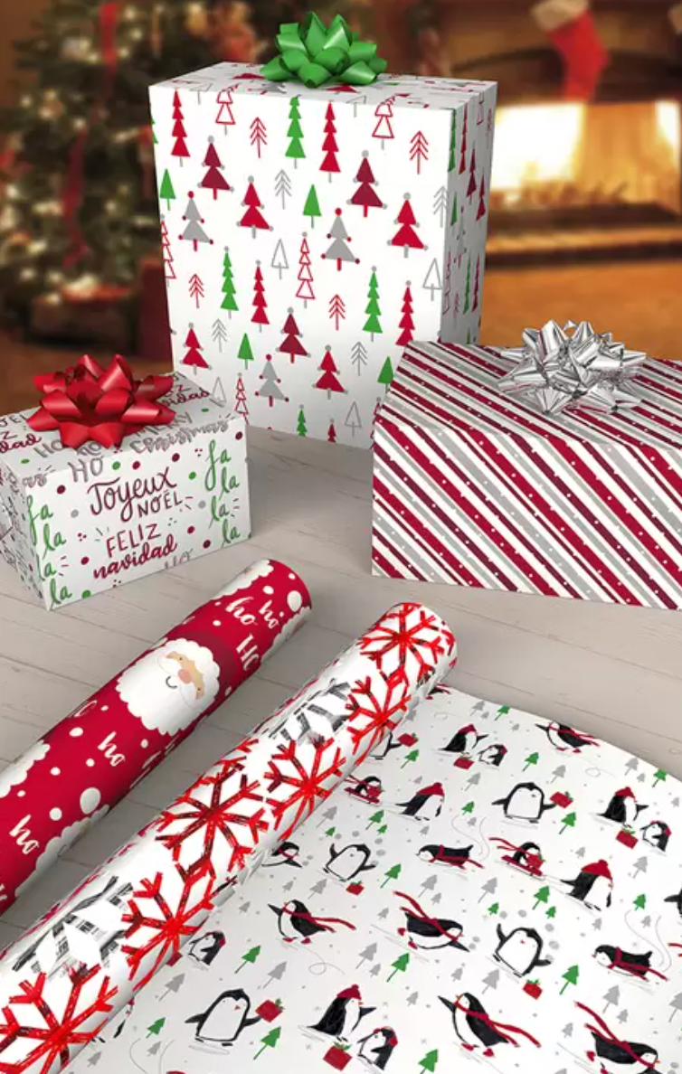 Kirkland Signature Double Sided Christmas Gift Wrap 6 Pk Assorted Design