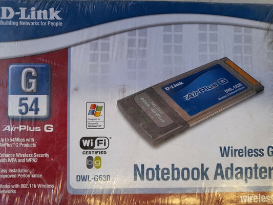 D-Link Wireless G Notebook Adapter DWL-G630 New & Sealed