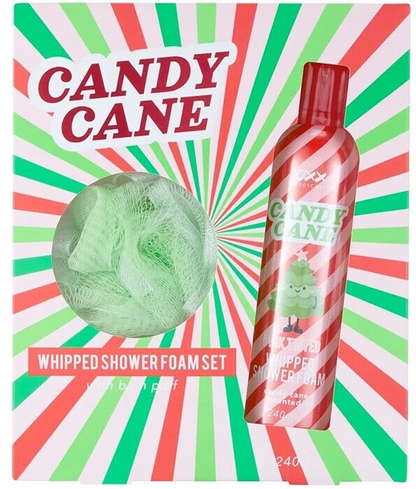OXX Bodycare Candy Cane - Whipped Shower Foam Set with Bath Puff