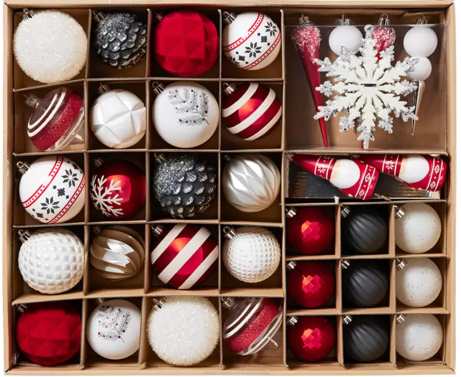 78 Piece Shatter Resistant Christmas Ornaments Set