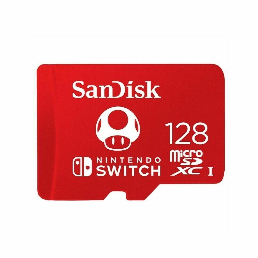SanDisk Nintendo Switch Micro SD 128GB SDXC Memory Card Nintendo Licensed 100MBs