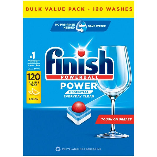 Finish Powerball Power Essential Dishwashing Tablet Lemon Sparkle 120 Tablets
