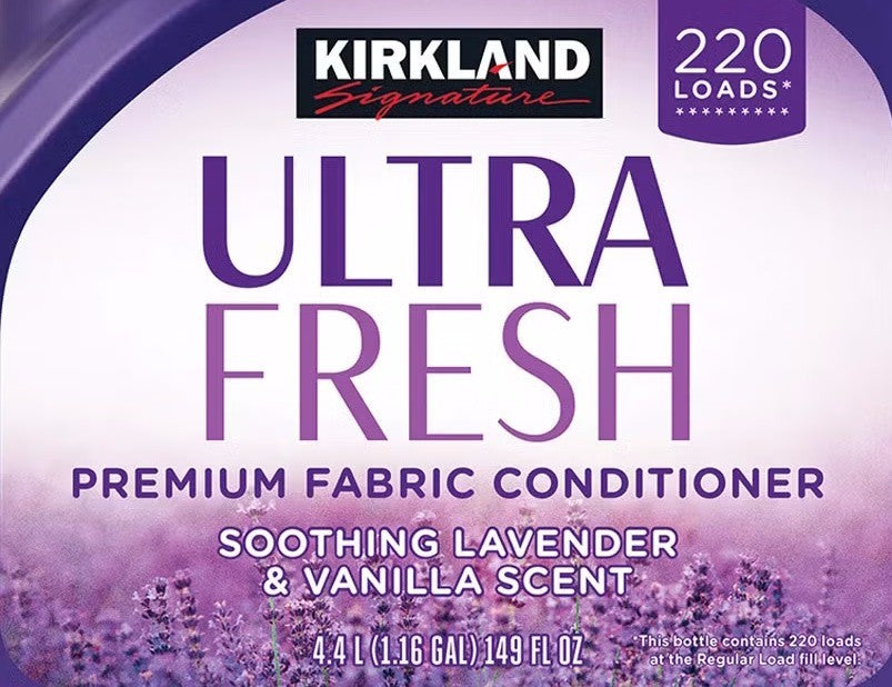 Kirkland Signature Ultra Fresh Premium Fabric Softener Lavender & Vanilla 4.4L