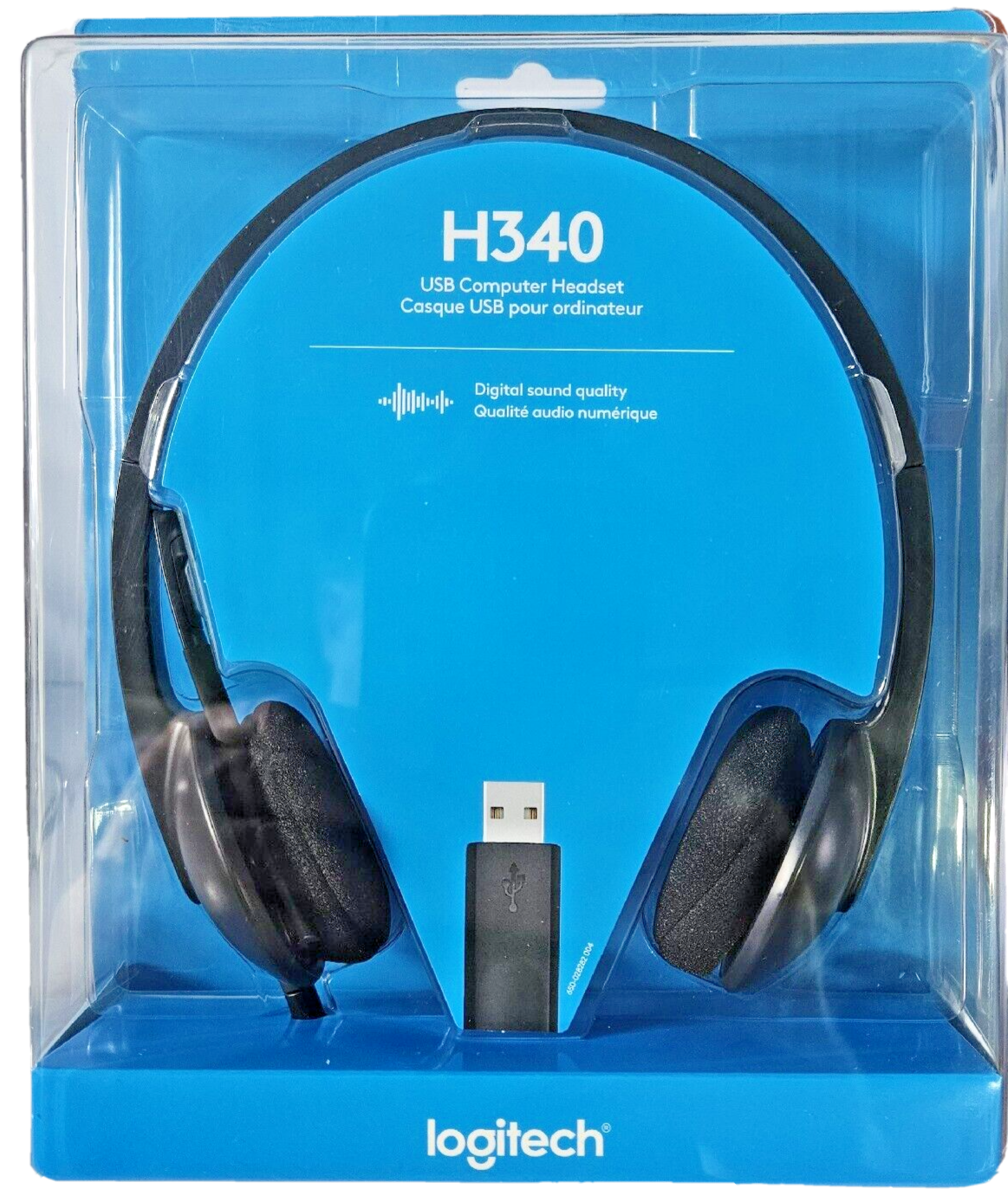 Logitech H340 Stereo Wired Over Ear Headphones Noise-Cancelling Mic New Sealed
