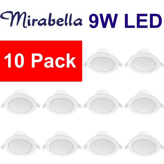10x Mirabella 9W LED Downlights 5CCT Dimmable I006247 High Quality New