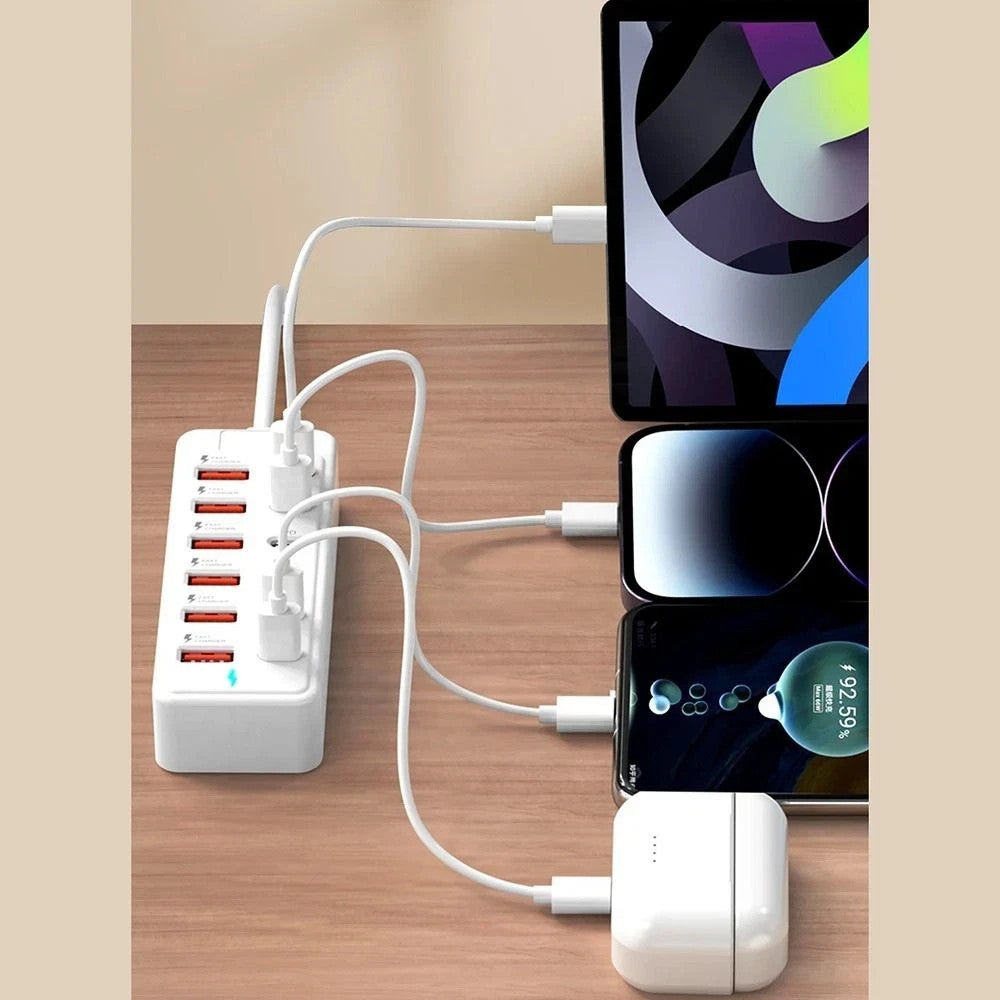 12 in 1 Charging Station Multiple Ports USB Hub NEW USB C A Charger Office