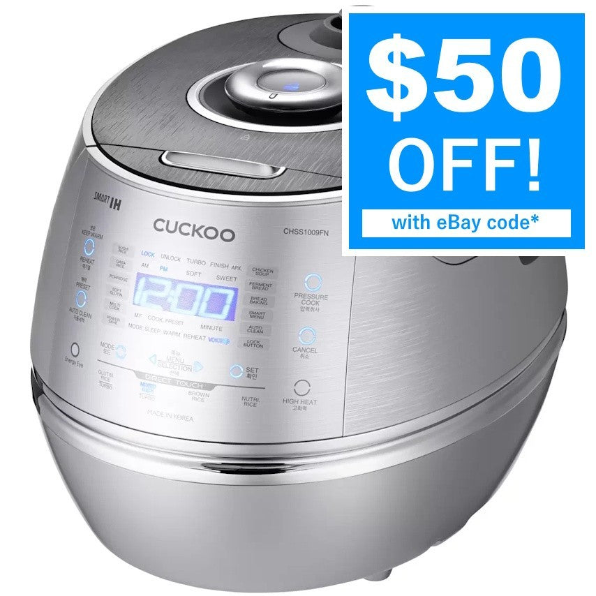 Cuckoo IH 10 Cup Pressure Cooker CRP-CHSS1009F Stainless Steel Diamond Coating