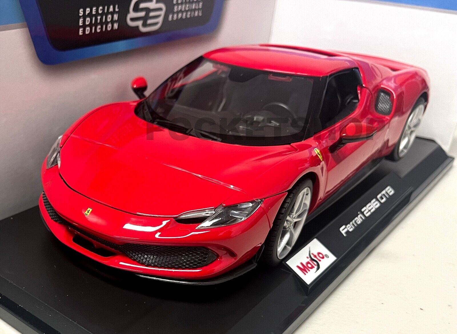 Maisto 2022 Licensed Ferrari 296 GTB 1:18 Red Diecast Model Car