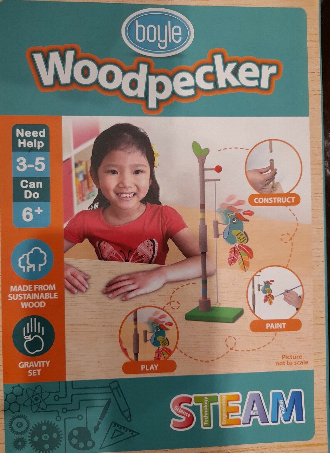 Boyle Woodpecker STEAM Wood Craft Project Kit Brand New