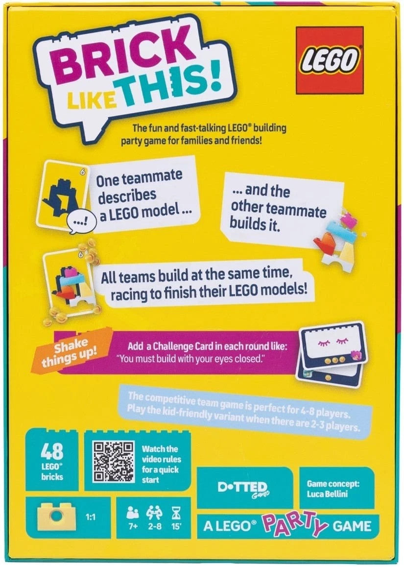 LEGO Brick Like This! Puzzle Party Game NEW