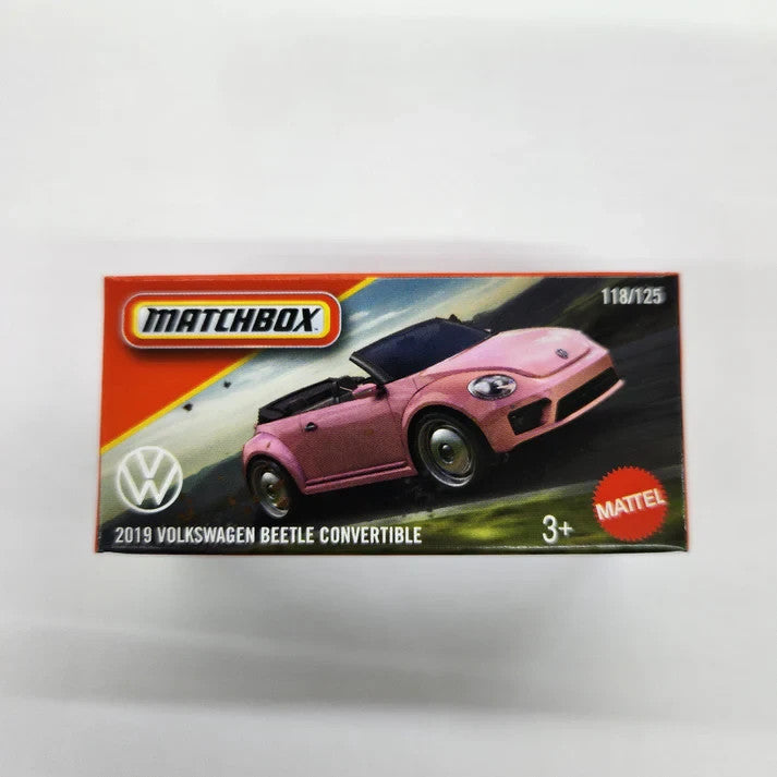2025 Matchbox 2019 Volkswagen Beetle Pink Convertible 118/125