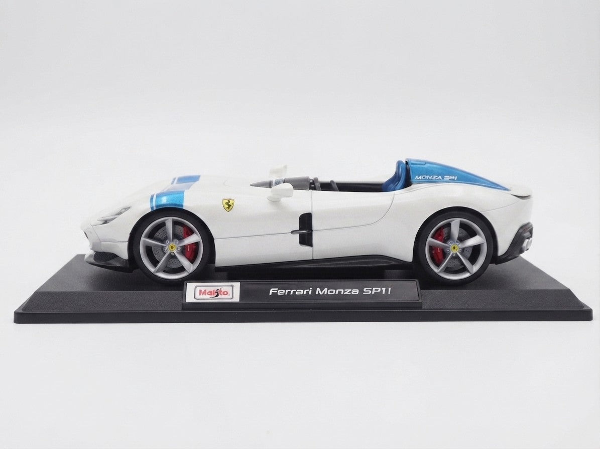 Maisto 1:18 2026 Special Edition Car – Ferrari Monza SP1 (White w/ Blue Stripes)