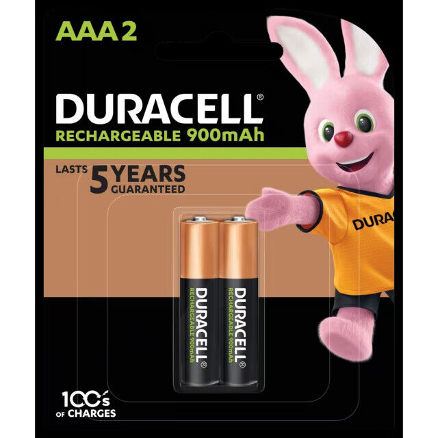 Duracell Rechargeable Batteries AAA  900 mAh / AA 2500 mAh Genuine 