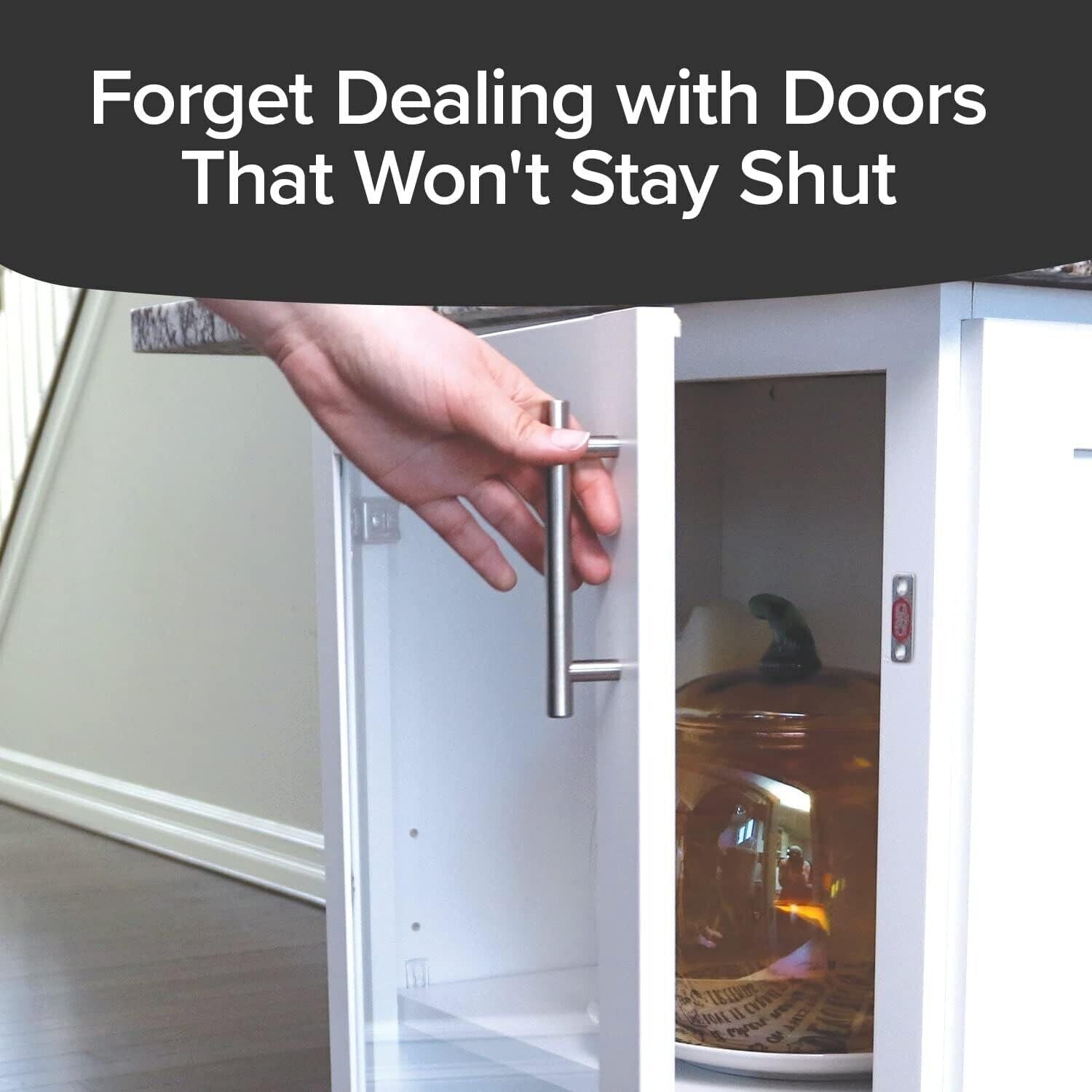 RUBY MONKEY MAGNETS 8 set As Seen On TV Adhesive Magnets Keep Doors Drawers Shut