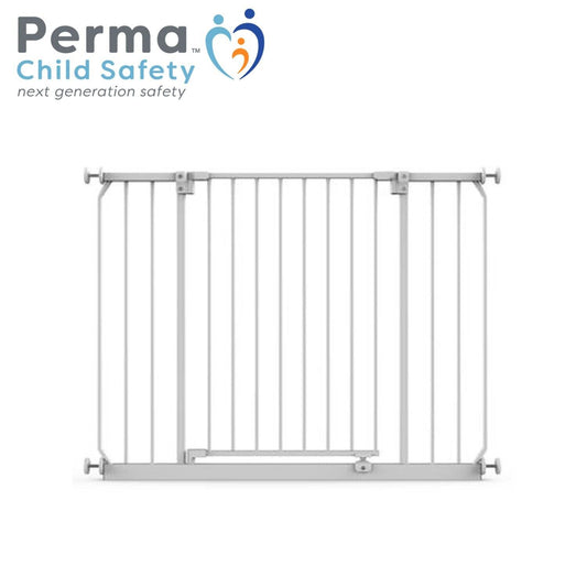 Perma Child Safety White Extra Wide Easy Fit Baby Gate 97 - 107cm wide 76cm tall