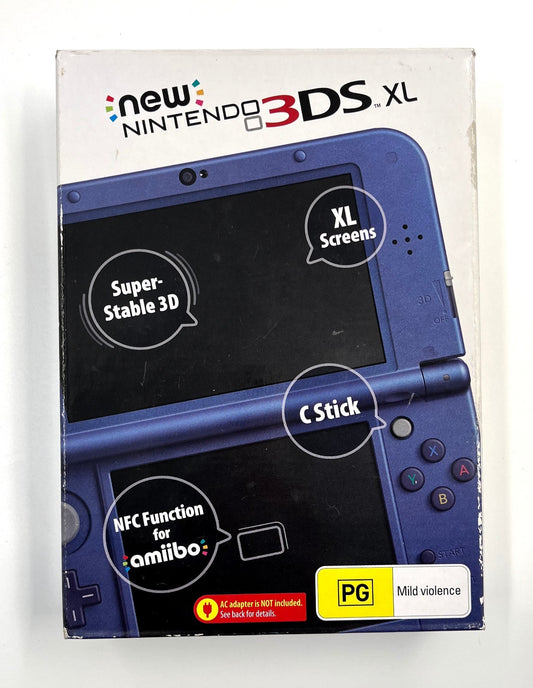 NINTENDO NEW 3DS XL Console - Metallic Blue - BRAND NEW - Australian Version PAL