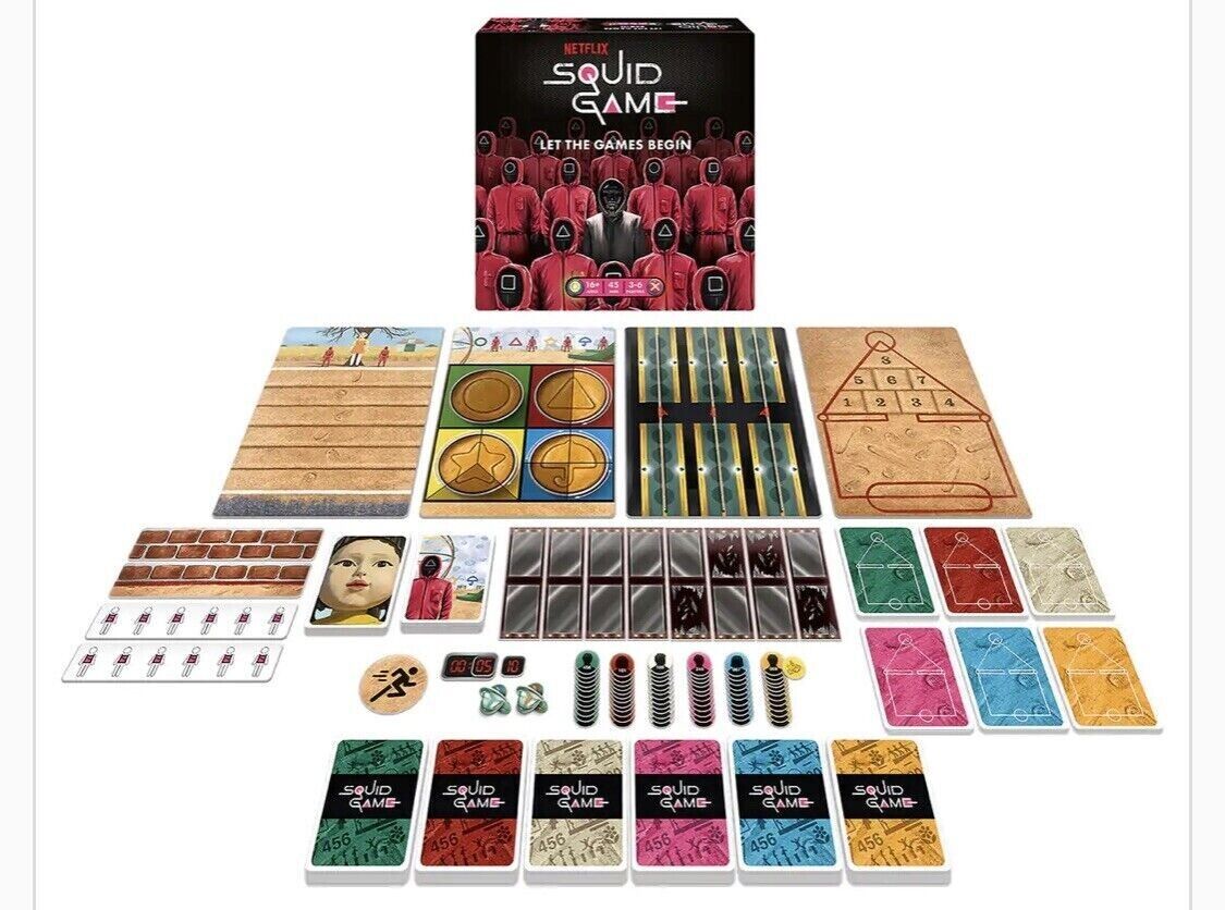 Original Netflix Squid Game Board Game Brand New 3-6 Players Red Light Dalgona