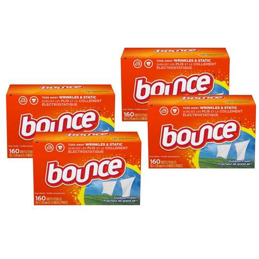 Bounce Fabric Softener Dryer Sheets Outdoor Fresh sheet 160/320/480/640 New