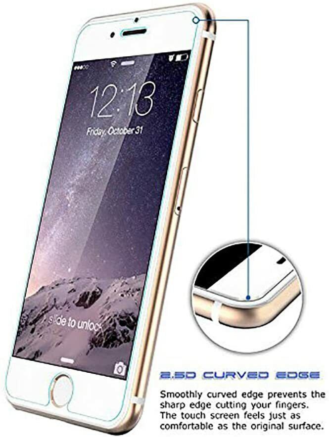 2x Fr Apple iPhone 16 15 14 13 Pro Max SE 8 Plus Tempered Glass Screen Protector