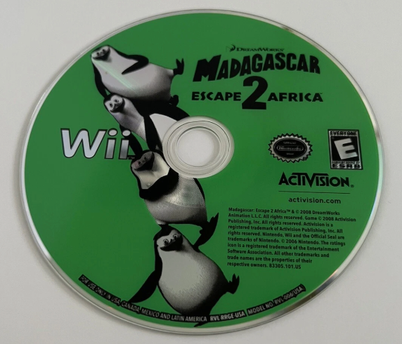 Madagascar Escape 2 Africa Wii Disc Only