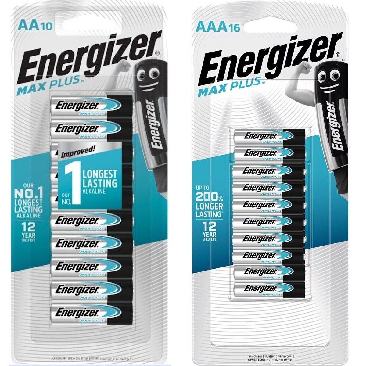 Energizer Max Plus Advanced AA AAA Batteries Battery Pack