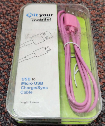 USB to Micro USB Charge / Sync Cable 1m without box Pink Color
