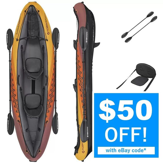 Tobin Sports Wavebreak Inflatable 2-Person Kayak 3.3 x 0.86M