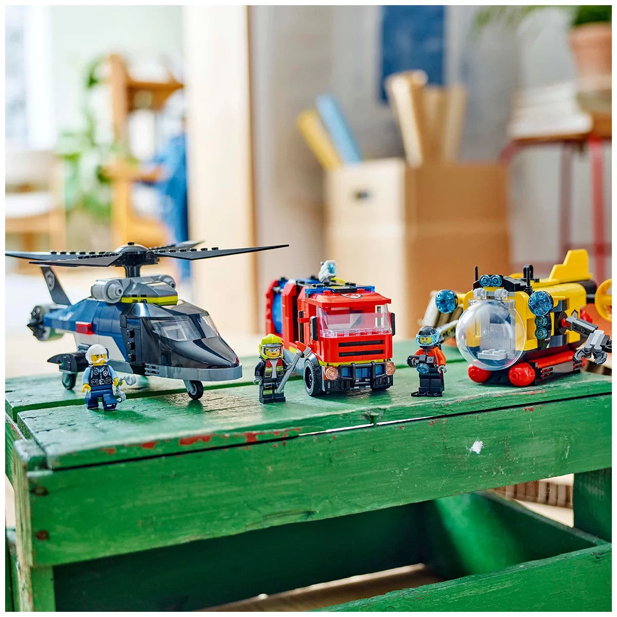 LEGO City 60462 - Helicopter, Fire Truck & Submarine Remix