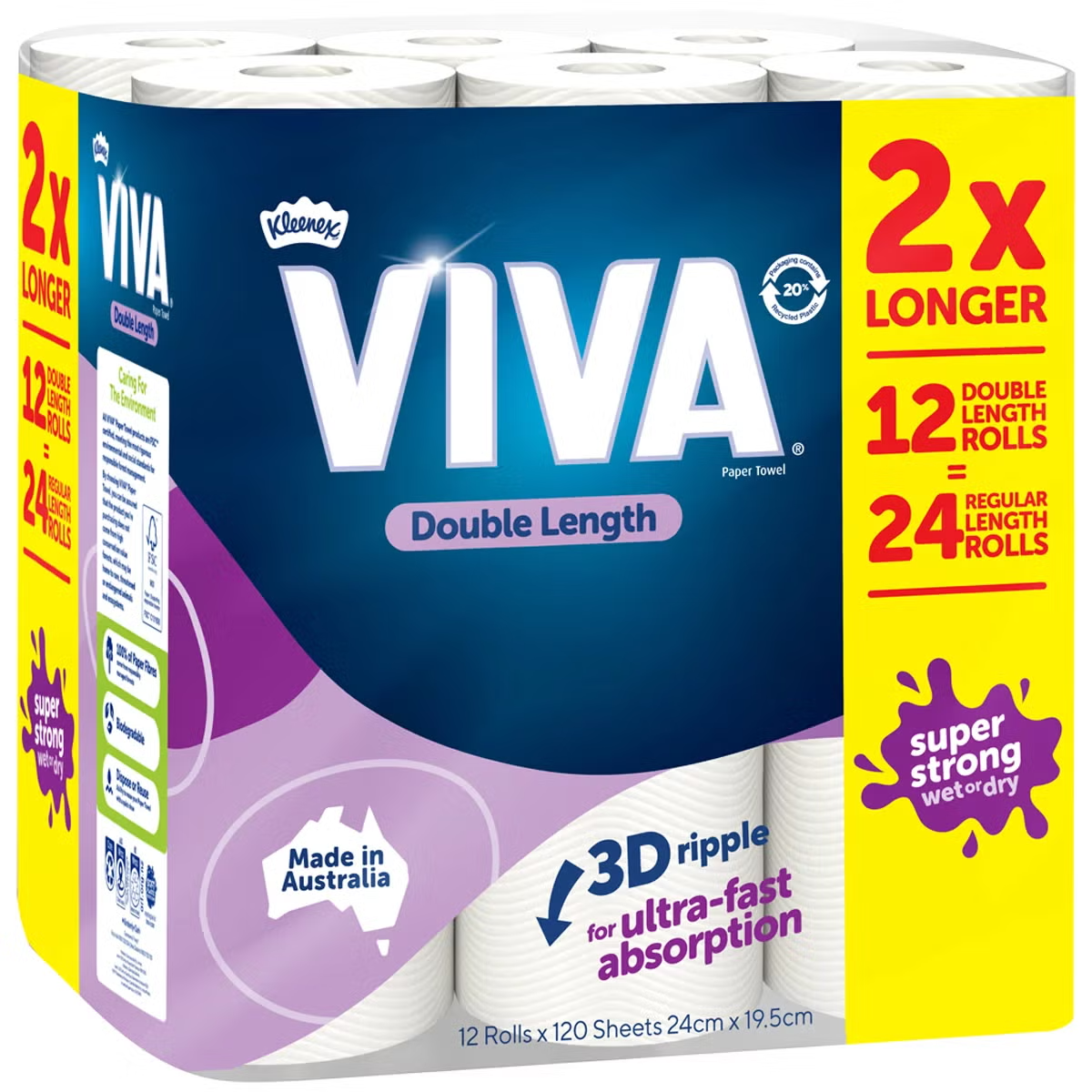 Viva Paper Towel Double Roll 12 x 120 Sheets