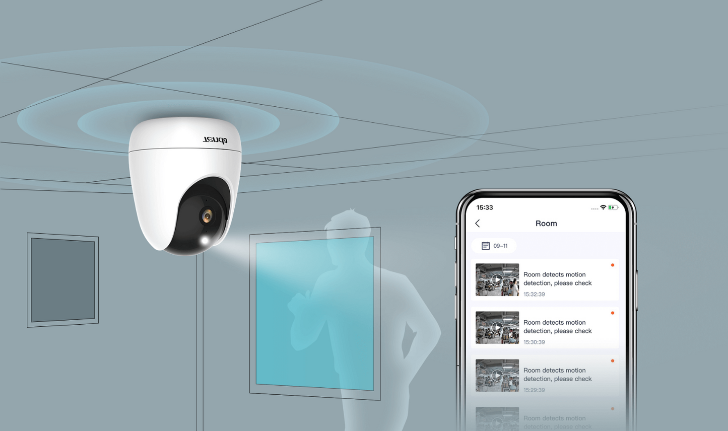 Tenda CP3 Full HD Security WI-FI Camera Night Vision Pan Tilt Baby Pet