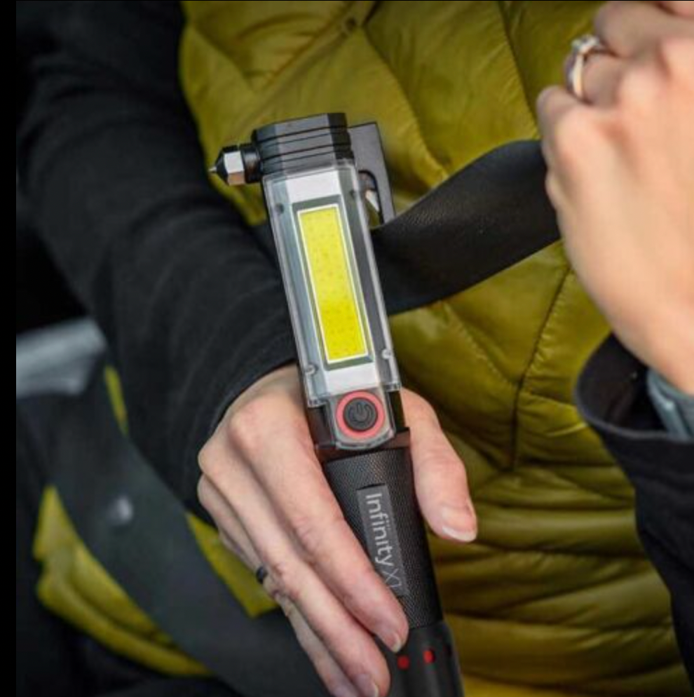 Infinity 7 In 1 Portable Emergency Car Tool 500 Lumen Work Light Flashlight 2pk