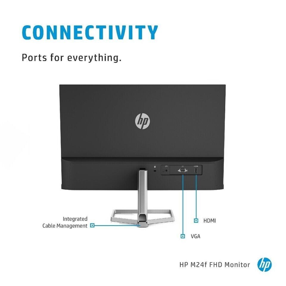 HP Home Monitors | HP M24f 23.8 inch FHD 1080P Monitor LED Backlit LCD 24