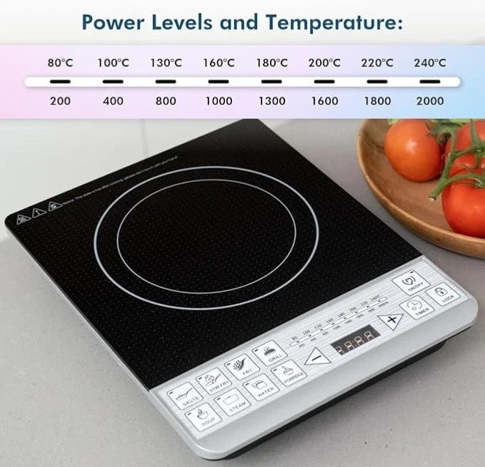 Lenoxx Healthy Choice 2000W Induction Cooktop Stove Electric Single Burner