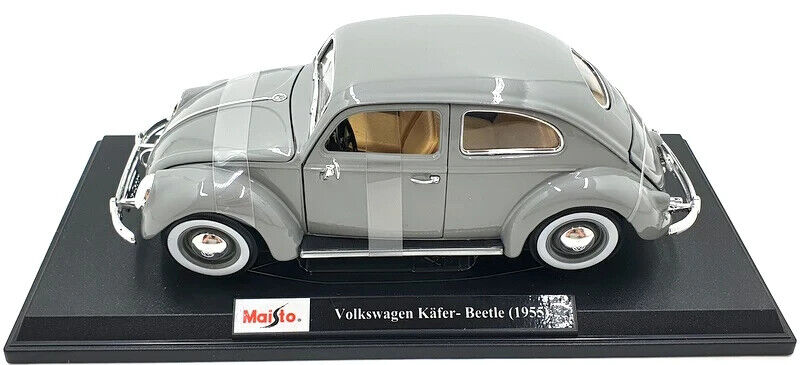 Maisto 1955 Volkswagen Kafer Beetle 1:18 Size Grey Diecast Special Edition 